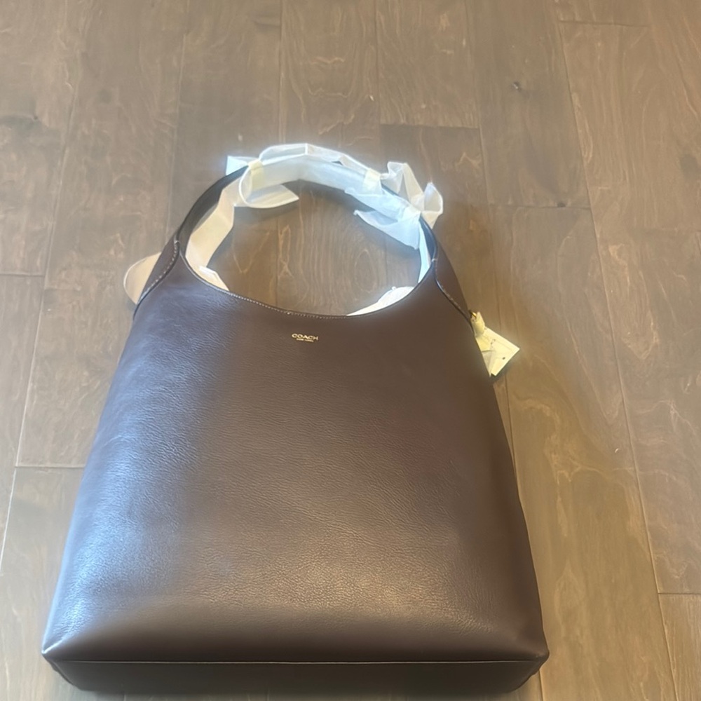 Coach Brown Leather Hobo Bag with Slouchy Design